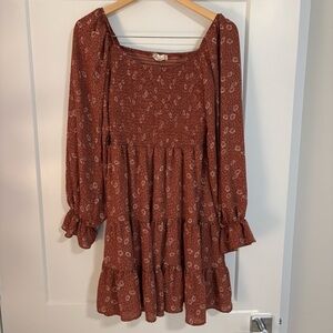 Altar'd State Terracotta Floral Dress